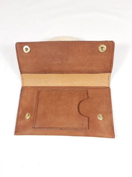 Anilla de tabaco en piel de cabra lisa, color habana