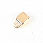 Appr&ecirc;ts bijoux: embout dor&eacute; cordon plat 3mm